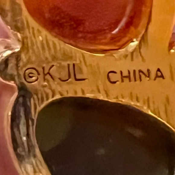 KJL Vintage Goldtone cabochon bangle - Picture 4 of 6